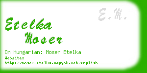 etelka moser business card